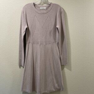 ANRABESS Knit Sweater Dress Long Sleeve Fitted Pull On, Taupe - XL